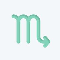 Icon Scorpio. related to Astrology symbol. flat style. design editable vector