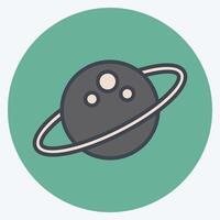 Icon Space. related to Astrology symbol. color mate style. design editable vector
