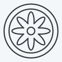 Icon Bohemian. related to Astrology symbol. line style. design editable vector
