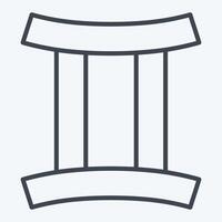 Icon Gemini. related to Astrology symbol. line style. design editable vector