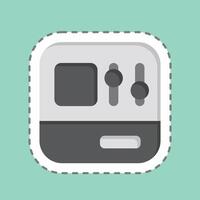 Sticker line cut Dashboard. related to Industry symbol. design editable vector
