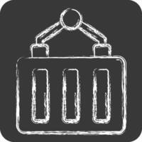 Icon Container. related to Industry symbol. chalk Style. design editable vector