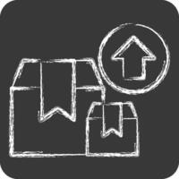 Icon Box. related to Industry symbol. chalk Style. design editable vector
