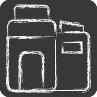 Icon Eco Factory. related to Industry symbol. chalk Style. design editable vector