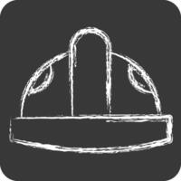 Icon Helmat. related to Industry symbol. chalk Style. design editable vector