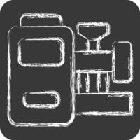 Icon Production Machine. related to Industry symbol. chalk Style. design editable vector