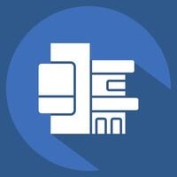 Icon Company Office. related to Industry symbol. long shadow style. design editable vector