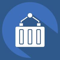 Icon Container. related to Industry symbol. long shadow style. design editable vector