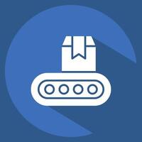 Icon Industrial Robot. related to Industry symbol. long shadow style. design editable vector