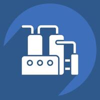 Icon Refinery. related to Industry symbol. long shadow style. design editable vector