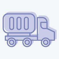 Icon Container Truck. related to Industry symbol. two tone style. design editable vector