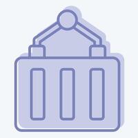 Icon Container. related to Industry symbol. two tone style. design editable vector