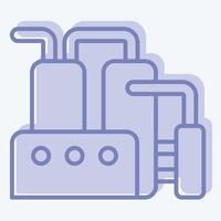 Icon Refinery. related to Industry symbol. two tone style. design editable vector