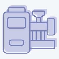 Icon Production Machine. related to Industry symbol. two tone style. design editable vector
