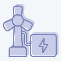 Icon Renewable Energy. related to Industry symbol. two tone style. design editable vector