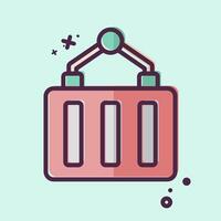 Icon Container. related to Industry symbol. MBE style. design editable vector