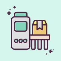 Icon Conveyor. related to Industry symbol. MBE style. design editable vector