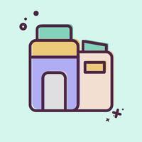 Icon Eco Factory. related to Industry symbol. MBE style. design editable vector