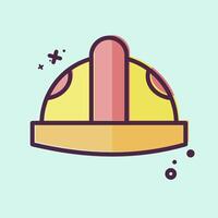 Icon Helmat. related to Industry symbol. MBE style. design editable vector