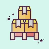 Icon Pallet Box. related to Industry symbol. MBE style. design editable vector