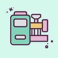 Icon Production Machine. related to Industry symbol. MBE style. design editable vector