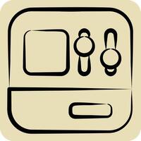 Icon Dashboard. related to Industry symbol. hand drawn style. design editable vector