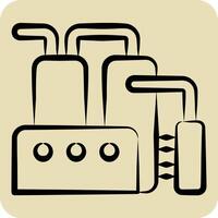 Icon Refinery. related to Industry symbol. hand drawn style. design editable vector