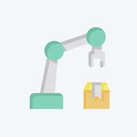 Icon Arm Robot. related to Industry symbol. flat style. design editable vector