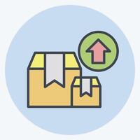 Icon Box. related to Industry symbol. color mate style. design editable vector