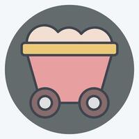 Icon Coal. related to Industry symbol. color mate style. design editable vector