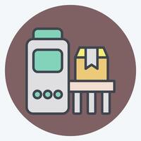 Icon Conveyor. related to Industry symbol. color mate style. design editable vector