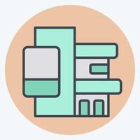 Icon Company Office. related to Industry symbol. color mate style. design editable vector