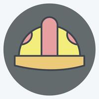 Icon Helmat. related to Industry symbol. color mate style. design editable vector