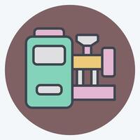 Icon Production Machine. related to Industry symbol. color mate style. design editable vector