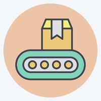 Icon Industrial Robot. related to Industry symbol. color mate style. design editable vector