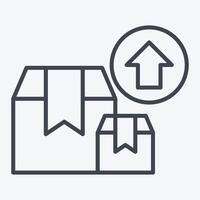 Icon Box. related to Industry symbol. line style. design editable vector