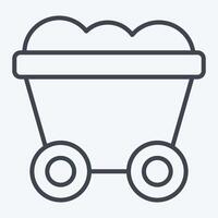 Icon Coal. related to Industry symbol. line style. design editable vector