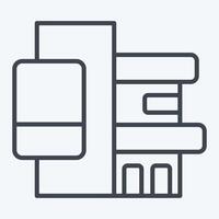 Icon Company Office. related to Industry symbol. line style. design editable vector