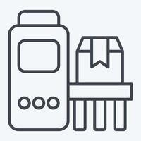 Icon Conveyor. related to Industry symbol. line style. design editable vector