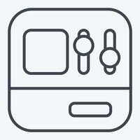 Icon Dashboard. related to Industry symbol. line style. design editable vector