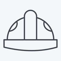 Icon Helmat. related to Industry symbol. line style. design editable vector