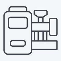 Icon Production Machine. related to Industry symbol. line style. design editable vector