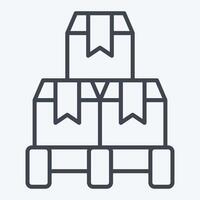 Icon Pallet Box. related to Industry symbol. line style. design editable vector