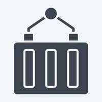 Icon Container. related to Industry symbol. glyph style. design editable vector