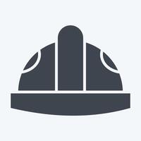 Icon Helmat. related to Industry symbol. glyph style. design editable vector
