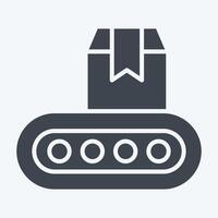 Icon Industrial Robot. related to Industry symbol. glyph style. design editable vector