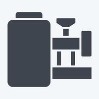 Icon Production Machine. related to Industry symbol. glyph style. design editable vector