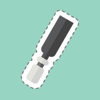 Sticker line cut Chisel. related to Repair Tools symbol. design editable vector