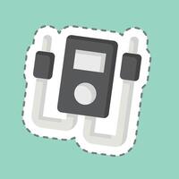 Sticker line cut Electrical Meter. related to Repair Tools symbol. design editable vector