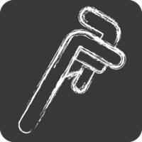 Icon Pipe Wrench. related to Repair Tools symbol. chalk Style. design editable vector